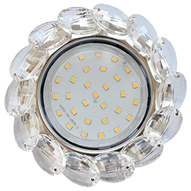 Светильник Ecola GX53 H4 Glass Круглый с большими хрусталиками